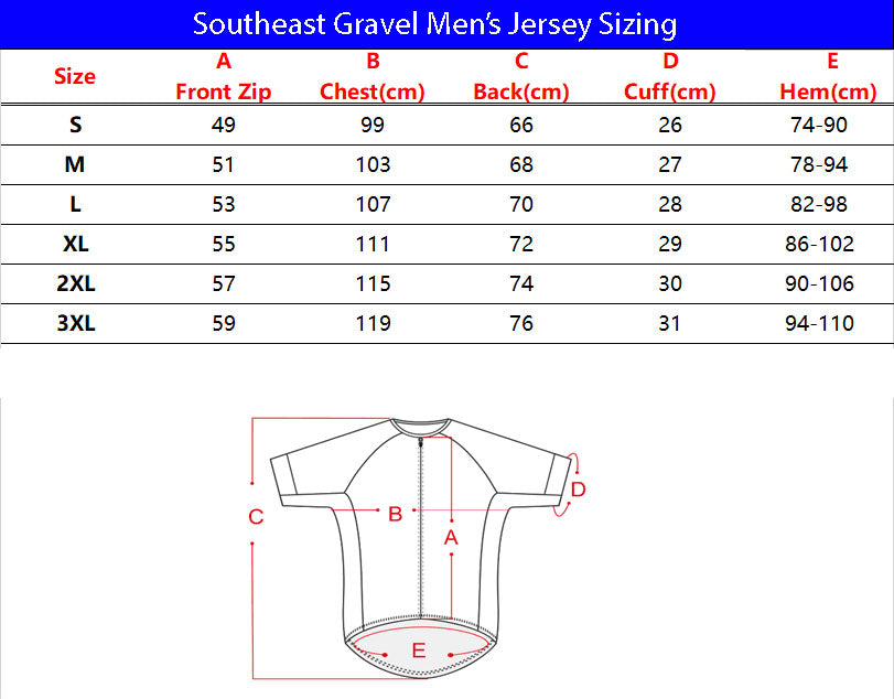 Southeast Gravel Men's Cycling Jersey